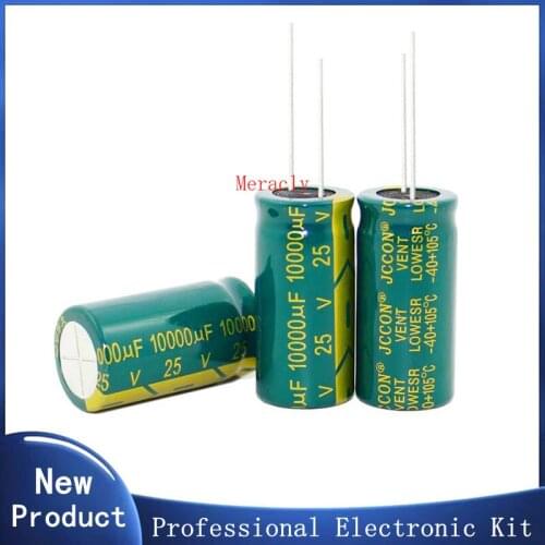 5PCS 25V 10000UF Aluminum electrolytic capacitors Own factory long life High frequency and low resistance best quality 20