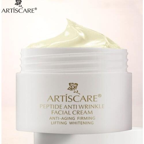 ARTISCARE Peptide Anti Wrinkle Facial Cream Firming Whitening Face Cream Acne Treatment Anti-Aging Hyaluronic Acid Snail Cream