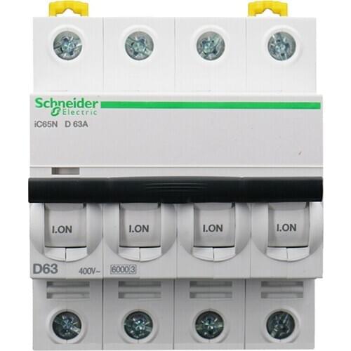 Schneider MCB IC65N 4P D 16A 20A 25A 32A 40A 50A 63A circuit breaker air switch small household circuit breaker original new