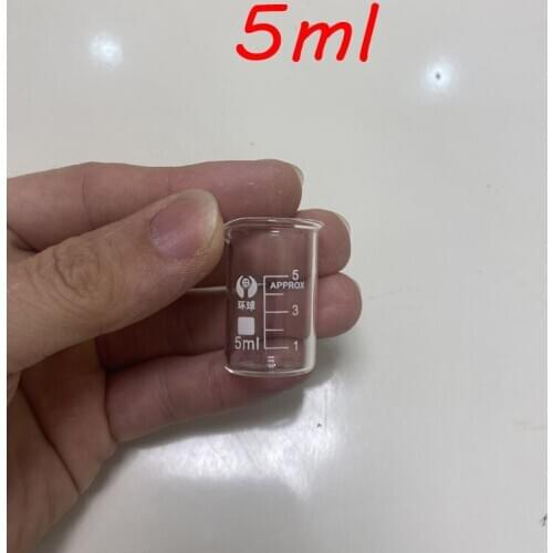 Borosilicate Glass Beaker with Scale,Chemical Equipment,5/10/25/100/150/200/250ml Transparent and High Temperature Resistant