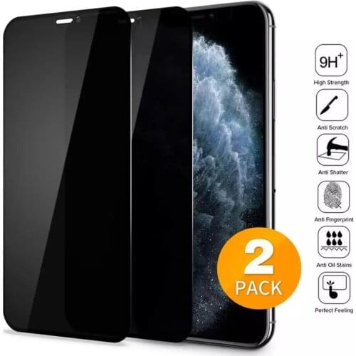 Private Screen Protectors For iPhone 12 11 Pro Max X XS MAX Anti-spy Tempered Glass For iPhone 6s 7 8 Plus XR Privacy Glass