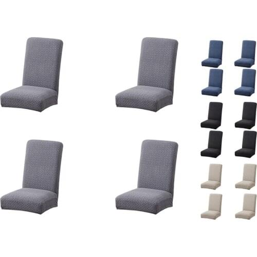 4-Piece Dining Chair Cover Twill Seat Protection Kitchen Chair Hotel