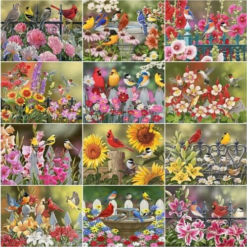 Evershine 5D DIY Diamond Painting Bird Animal Cross Stitch Mosaic Diamond Embroidery Flower Full Square Drill Home Decoration