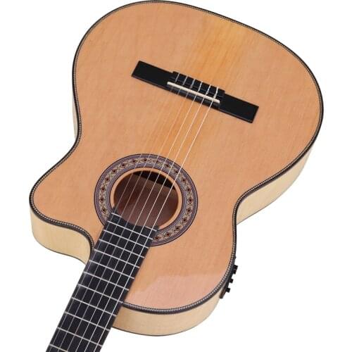 Classical guitar 39 inch natural color classic guitar flame maple high gloss finish 6 string guitar classical with EQ