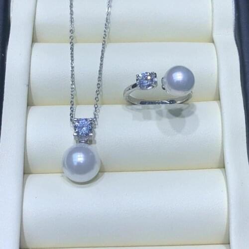 Hot 925 Sterling Silver Pendant and Ring Mountings Findings Base Jewelry Set Mounts Settings Parts for Pearls Beads Crystal