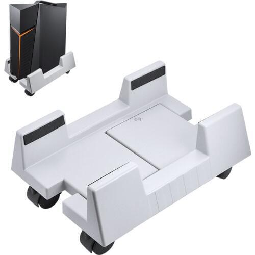 Black/Gray Computer Host Bracket ABS Moisture-Proof Desktop Computer Chassis Rack Casters With Brakes Office Supplies Chassis