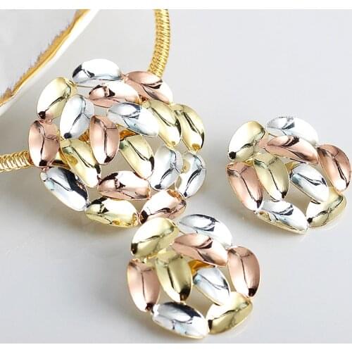 Fashion Jewelry Bohemia Jewelry Sets For Women Earrings Necklace Pendant Flower Jewelry For Engagement fashion Jewelry Findings