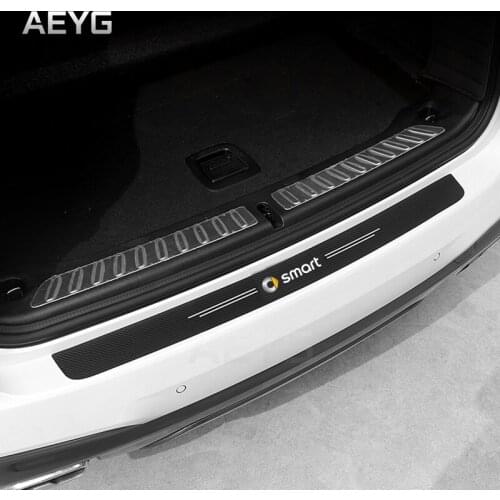 1pc Car Trunk Fiber Carbon Sticker For Smart 453 451 Fortwo Forfour Protector Decals Vinyl Auto Automotive Goods Accessories