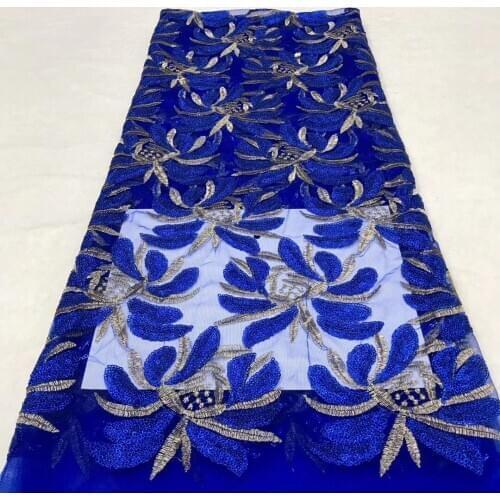 Nigeria lace fabric embroidery African sequin lace fabric bride 2020 high quality French tulle lace fabric J4013