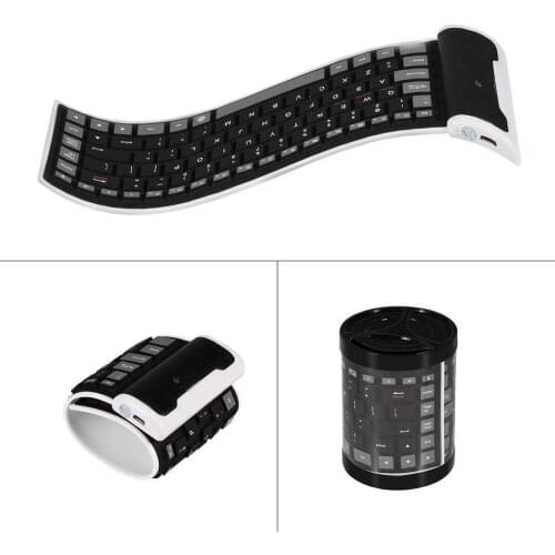 Portable Roll Up Wireless Mini Rollable Silicone BT Bluetooth-compatible Keyboard Foldable For iOS Andriod Windows SP