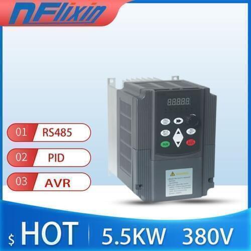 380V 1.5KW/2.2KW/4kw/5.5kw/7.5kw/11kw Mini VFD Variable Frequency Inverter for Motor Speed Control Converter