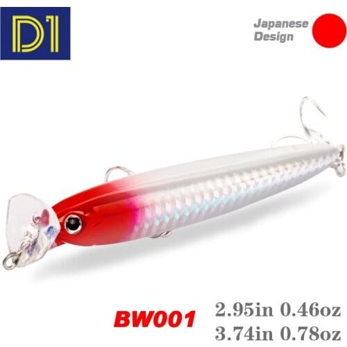 D1 Rocket Lure Sinking Pencil Lures Fishing Lure 75mm 13g 95mm 22g Long Casting Salt Lure for Sea Bass