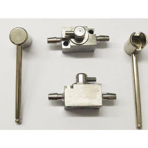 Solvent Printer Ink Cleaning Unit Aluminum Clean Valve Ink Cartridge Metal Valve with Manual Switch