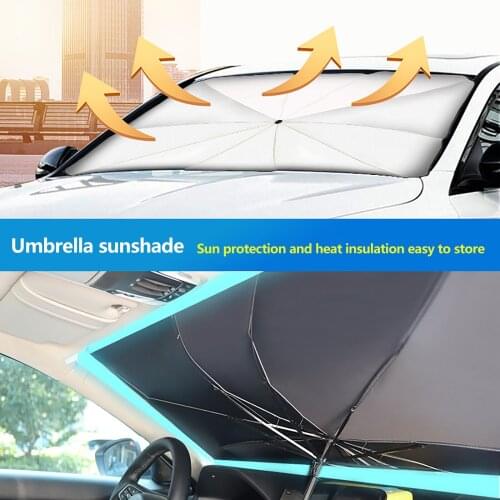 Umbrella Type Car Windshield Sunshade Cover UV Block Car Front Window Heat Insulation Protection Sun Shade