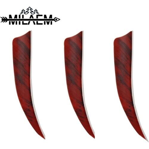 100 Pcs Archery Arrow Feather Symphony Blood Red 4 Inch Natural Arrow Feather Recuve Compound Bow Hunting Shooting Accessories