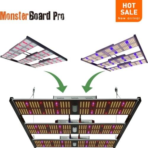 Growlight Geeklight Monster Board Pro 7200 720W Full Spectrum Control Samsung Lm301H B LED Quantum Panel Complete Grow Kit Cathy