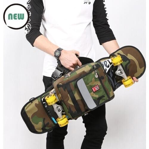 Outdoor Sport Skateboard Bag Big Fishboard Deck Backpack Double Rocker Skate Board Handbag Parkour Scooter Men Skate Storage Bag