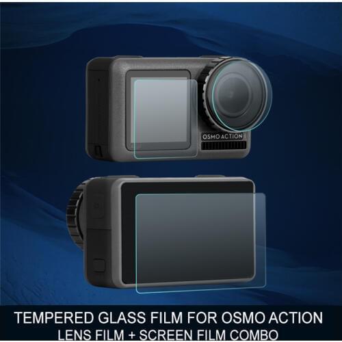 Protective Film Tempered Glass Film for DJI OSMO Action Lens and Screen
