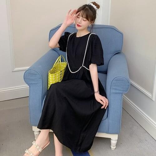 07747# Nursing Maternity Clothing Loose Stylish Slimming Dress Pregnant Women Pregnancy Nursing Dress
