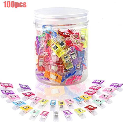 100Pcs Multicolor Plastic Clip Cloth Clip Patchwork Sewing Process Quilt DIY Home Handmade Accessories Sewing Tools