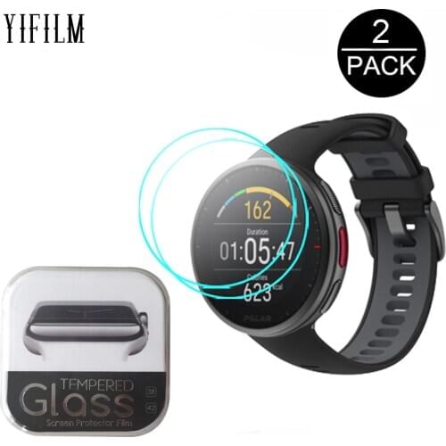 2PCS 2.5D HD Clear Tempered Glass For Polar Vantage V2 SmartWatch Waterproof Anti-Scratch Screen Protector Film Glass Vantage V2