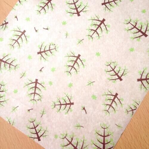 200 Tree Pattern Sandwich Wrapping Paper / Food Hamburger Wrap Greaseproof YN-102804