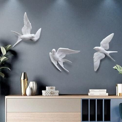 3D resin bird shape wall hanging decorations simple home decoration accessories shop wall crafts decorations