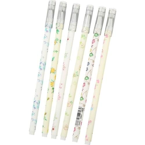 Free shipping 48pcs Fresh and small floral 0.5mm flower gel pen Writing Pens Flower Gel Pen School