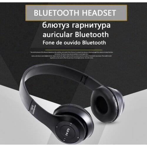 Foldable Wireless Headphone 9D Bass Music Bluetooth Headset Stereo Bass Gaming Headband Earphone with Mic for Xiaomi Cell Tablet