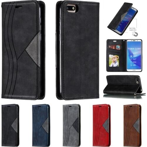 Huawei Y5 2018 Case on For Fundas Huawei Y 5 Y5 Prime 2018 DRA-LX2 DUA-LX2 DRA-L01 DUA-L21 Cover Leather Flip Magnetic Case Etui