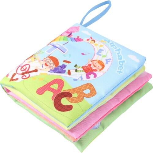 Coolplay Soft Cloth Books Rustle Sound Infant Baby Quiet Books Educational Stroller Rattle Toys for Newborn Baby 0-12 months