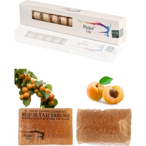 E21 1 Box Ruşur Stone And Ruşur Stone Soap Apricot Concise Fiber soap facial cleansing soap