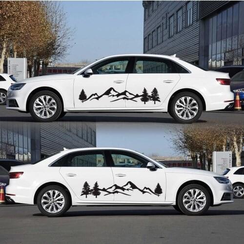 2 PCS Forest Mountain Reflective Car Sticker Car Full Body Decal Paste Car Sticker Forest Mountain Reflective Car Sticker 2021