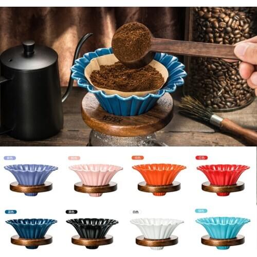 Ceramic Origami Style Coffee Cup Espresso Coffee Filter Cup V60 Funnel Drip Hand Cup Filters Coffee Accessories For Barista