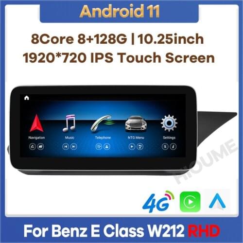 10.25" 8Core CPU 8G RAM Andriod 10 Radio GPS Navigation Multimedia Player for Mercedes Benz E Class W212 2009-2015 RHD Cars