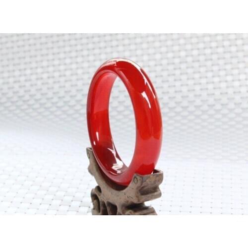 Natural red green Ice Flower Furong Jade Bracelet Pink Chalcedony Bracelet Agate bangle