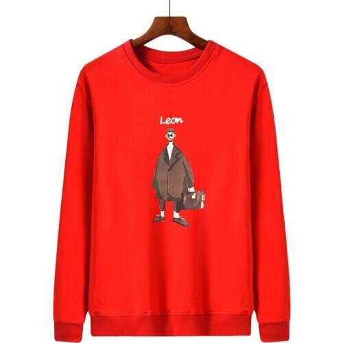 WWKK 2020 NEW Sweatshirt Men LEON Mr. Chicken Print New Hoodie Black Sweatshirts Warm Hip Hop Streetwear Mens