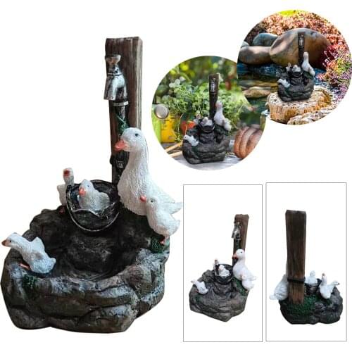 Resin Duck Family Patio Fountain Garden Decoration Outdoor Landscape Funny Garden Design High Quality And Durable (Duck Family)