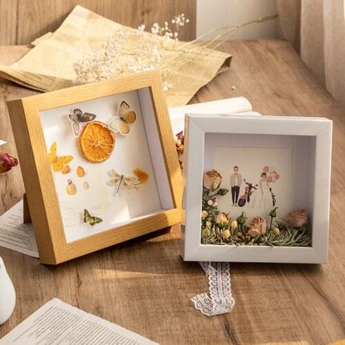 DIY Photo Frame Depth 3cm For Displaying Three-Dimensional Works Nordic Artificial Wood Picture Frame Photo Decor