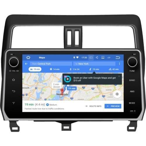 RoverOne Android 8.0 Car Multimedia System For Toyota Prado 150 2018 Radio Stereo GPS Navigation Android Media Player PhoneLink