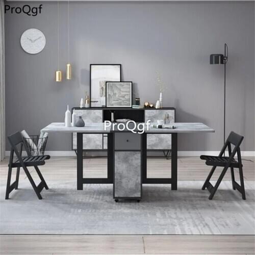 Prodgf 1 Set Minshuku Modern Foldable Save Space Dining Table