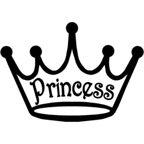 15cm*10.5cm Car Styling Crown Vinyl Princess Stylish Cute Car Stickers Laptop Suitcase Helmet Skateboard Sticker98
