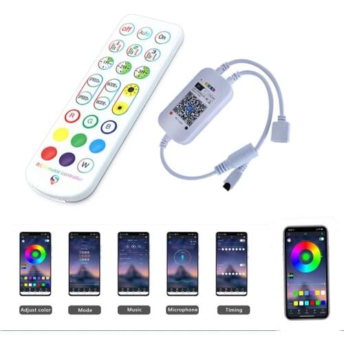 Wifi RGB / RGBW LED Controller Smartphone Control Music and Timer Mode Magic Home Bluetooth Led RGB Controller