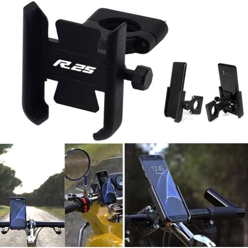 High Quality For Yamaha YZF-R25 Yzf r25 Aluminum Motorcycle GPS Stand Bracket Handlebar Mirror Mobile Phone Holder Accessories