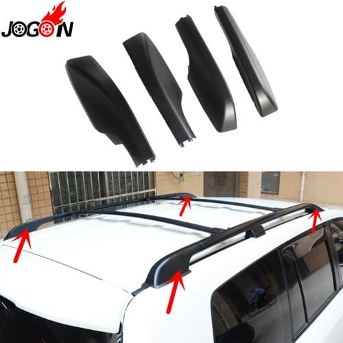 4pcs Black ABS Roof Rack Bar Rail End Protection Cover Shell For Toyota Land Cruiser LC200 FJ200 2008- 2019