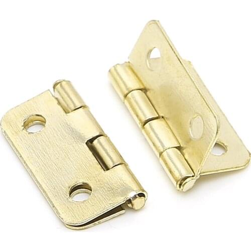 10x Kitchen Cabinet Door 4 Holes Drawer Hinges Jewelry Box Furniture 18x16mm