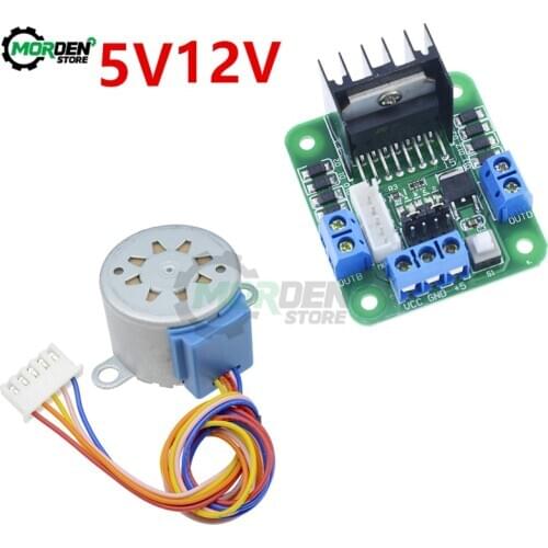 28BYJ-48 5V 12V Reduction Gear Stepper Motor + L298N DC Stepper Motor Driver Controller 4 Phase Step Motor for Arduino