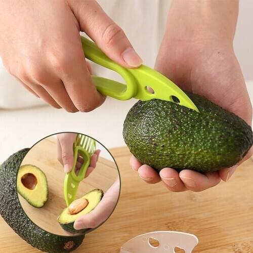 3 In 1 Avocado Slicer Butter Fruit Peeler Cutter Pulp Separator Plastic Knife Kitchen Vegetable Tools Home Accessory