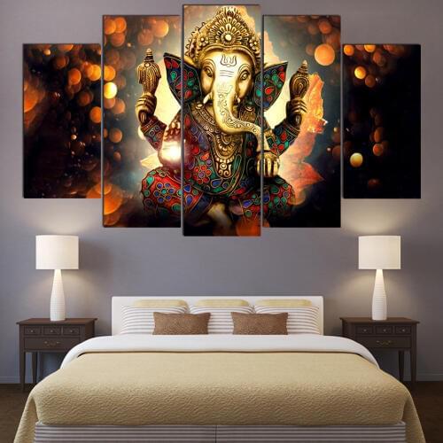 5pcs Painting 5D DIY Diamond painting Cross stitch Ganesha Full square Diamond embroidery Religion God Diamond mosaic India God