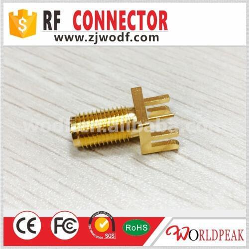 Free shipping 10 piece RP SMA Female Jack Bulkhead Four Legs Connector for 1.7mm thickness PCB mount